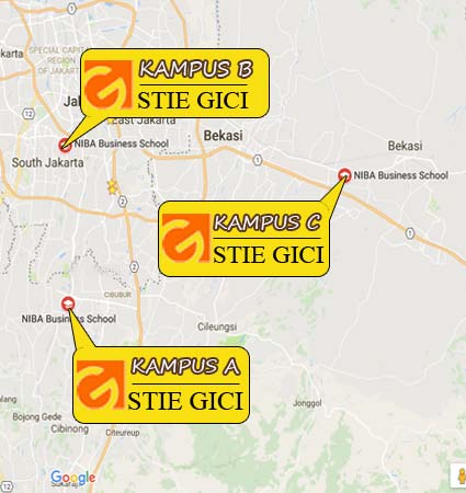 Google Map MM STIE GICI  Business School  Nomor