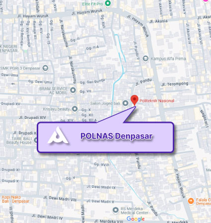 Google Map National Polytechnic Denpasar Bali Nomor