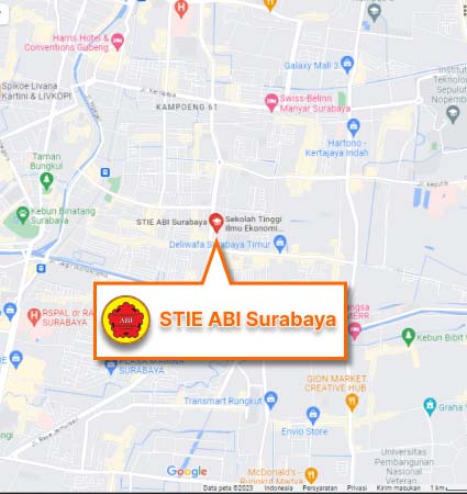 Google Map STIE ABI Surabaya Nomor
