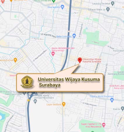 Peta dan Lokasi (Google Map) Universitas Wijaya Kusuma Surabaya Nomor